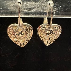 Sterling Silver heart earrings
